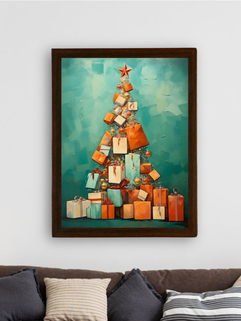 Merry & Bright: Premium Sowpeace Xmas Canvas Wall Prints – Handcrafted Indian-Inspired Art for Elegant Festive Decor – view 3