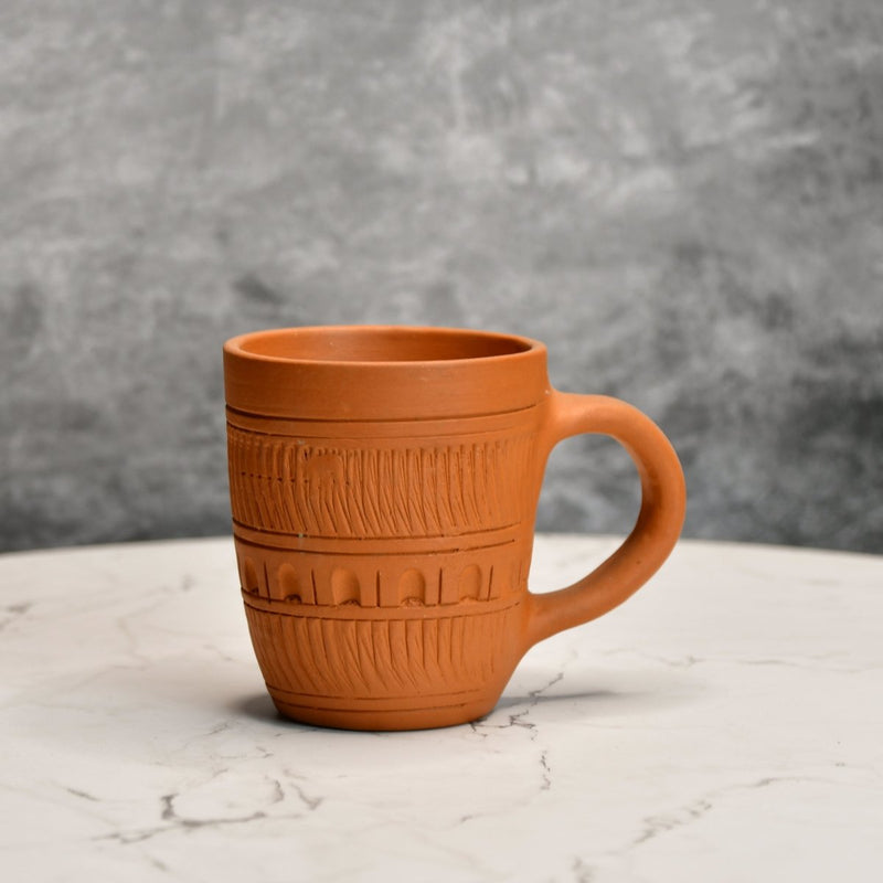 Rustic Terracotta Coffee Mug: Home Decor & Kitchen Delight – view 2