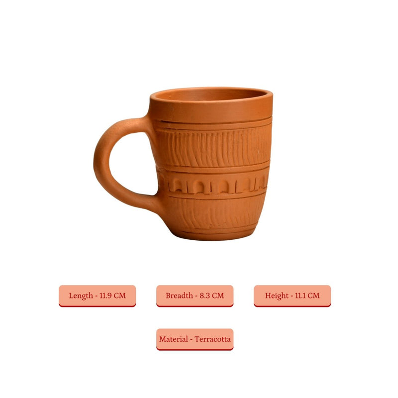 Rustic Terracotta Coffee Mug: Home Decor & Kitchen Delight – view 5