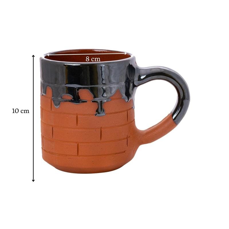 Sculpted Terracotta Coffee Mug: Stylish Functionality – view 6