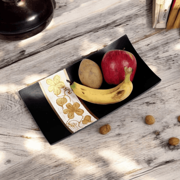 Sowpeace 12 - Inch Elegant Black Acacia Wood Tray - Sowpeace - 