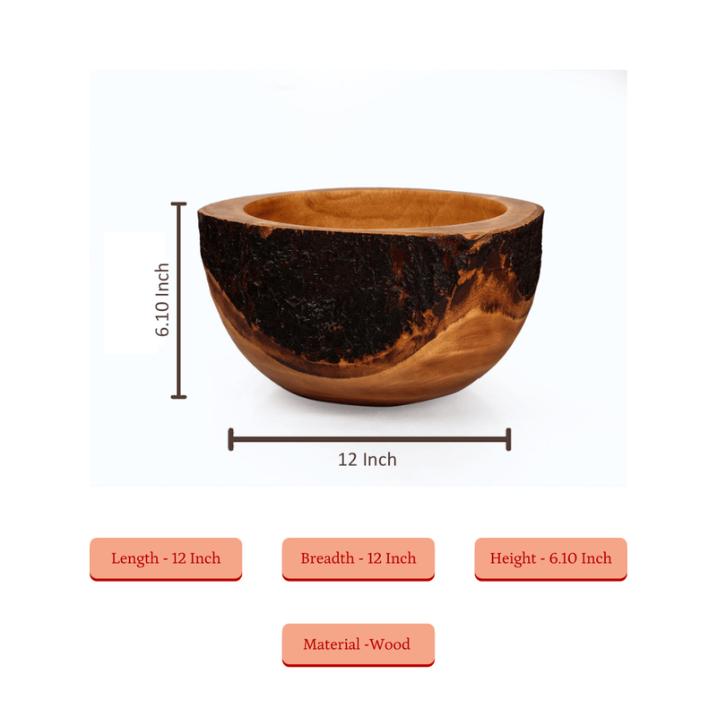Sowpeace 12-Inch Premium Round Acacia Wood Bowl – view 5