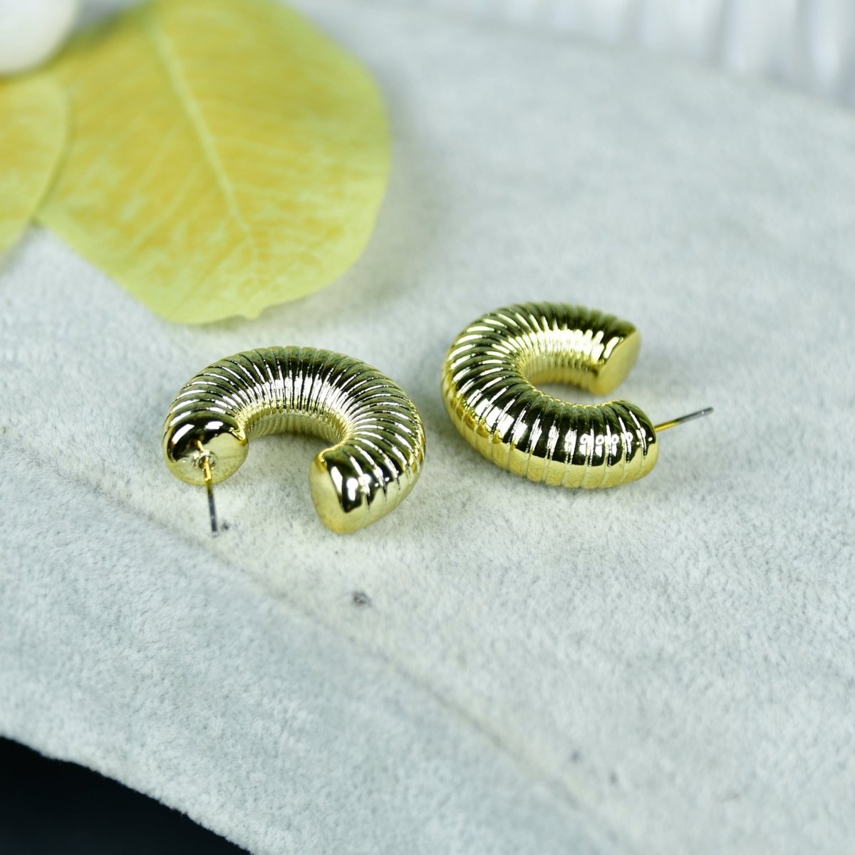 Sowpeace 3/4 Textured Round Golden CCB Earrings | Stylish One‑Size Lightweight Jewelry for Women & Daily Wear - Sowpeace - 