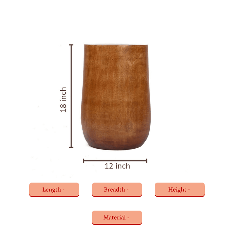 Sowpeace Acacia Wood Artisan Sitting Stool – view 6