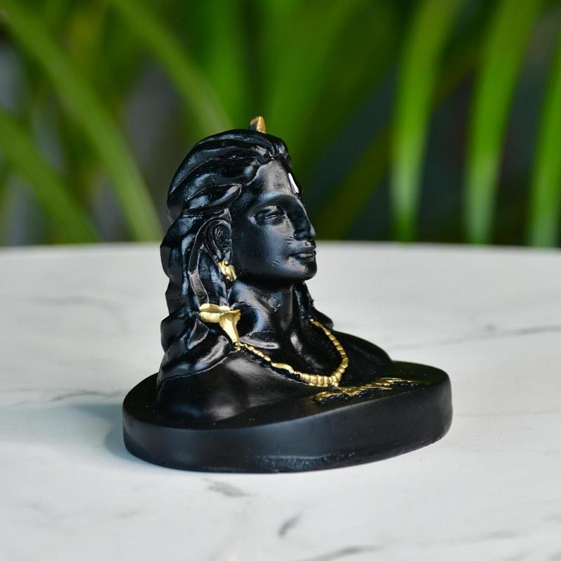 Sowpeace Adiyogi Shiva Statue 3 Inch | Mini Black Idol for Meditation, Home Décor & Spiritual Gift – view 6