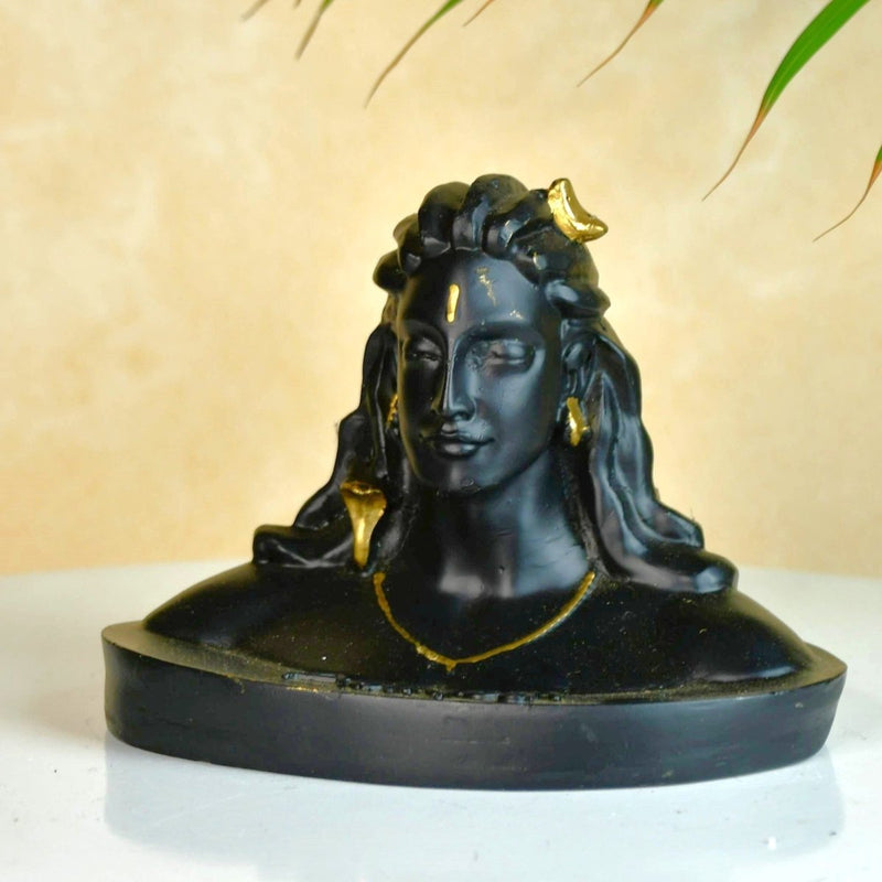 Sowpeace Adiyogi Shiva Statue 5 Inch | Black Idol for Meditation, Home Décor & Spiritual Gift – view 5