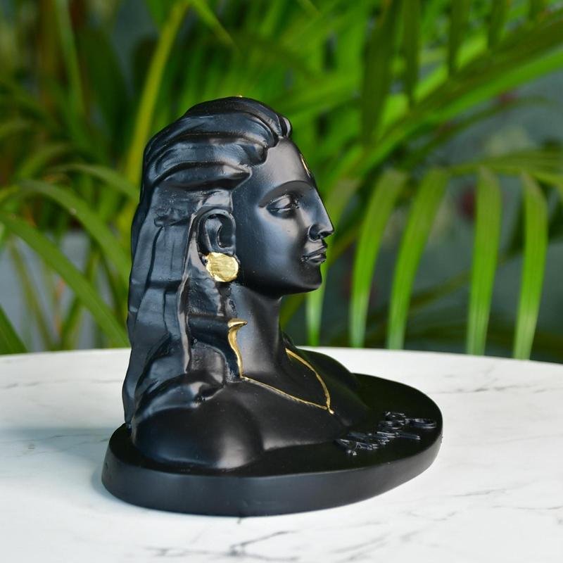 Sowpeace Adiyogi Shiva Statue 5 Inch | Black Idol for Meditation, Home Décor & Spiritual Gift – view 6