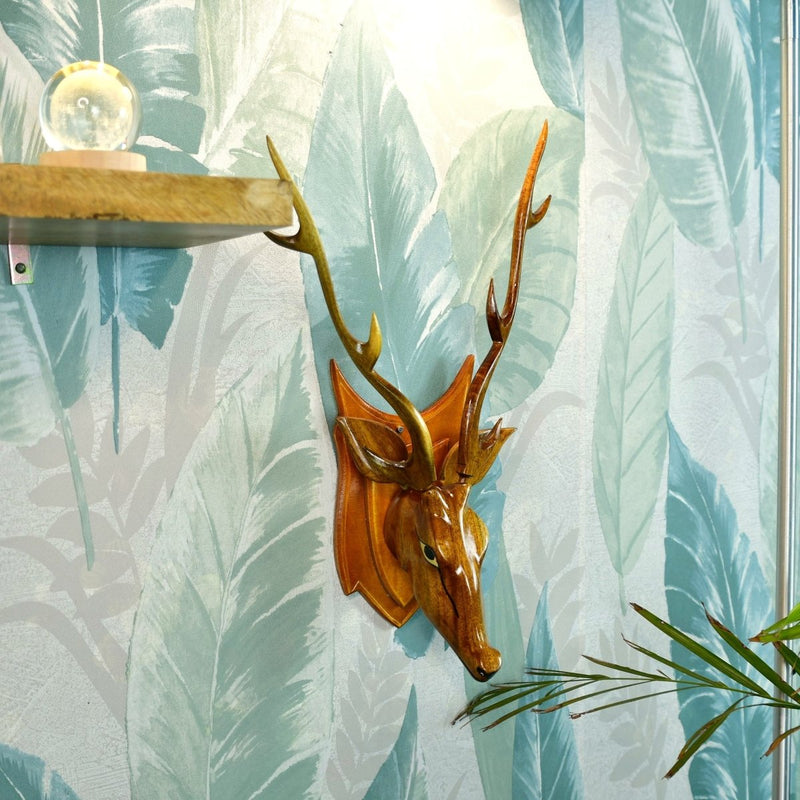 Sowpeace Artisan Wooden Deer Head: Exquisite Home Decor – view 5