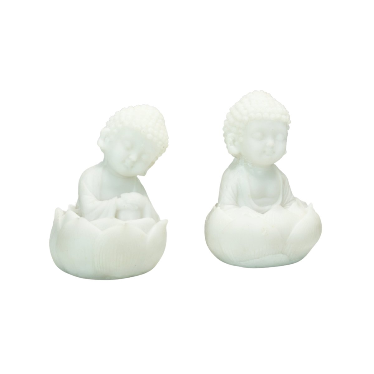 Sowpeace Baby Monk Set | Elegant White Resin Spiritual Figurines for Peaceful Home Décor & Gifting - Sowpeace - 