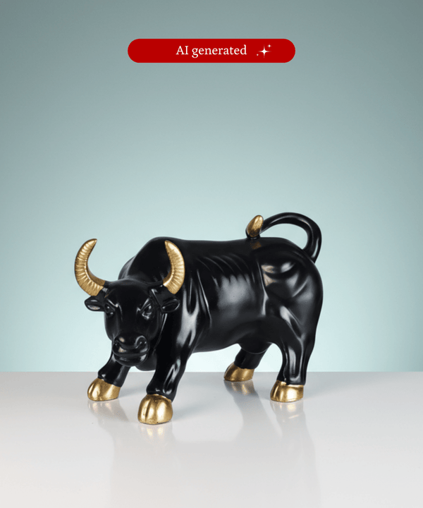 Sowpeace Black Bull Decor | Bold Resin Animal Figurine for Modern Home & Office Décor, Gifting — image 2