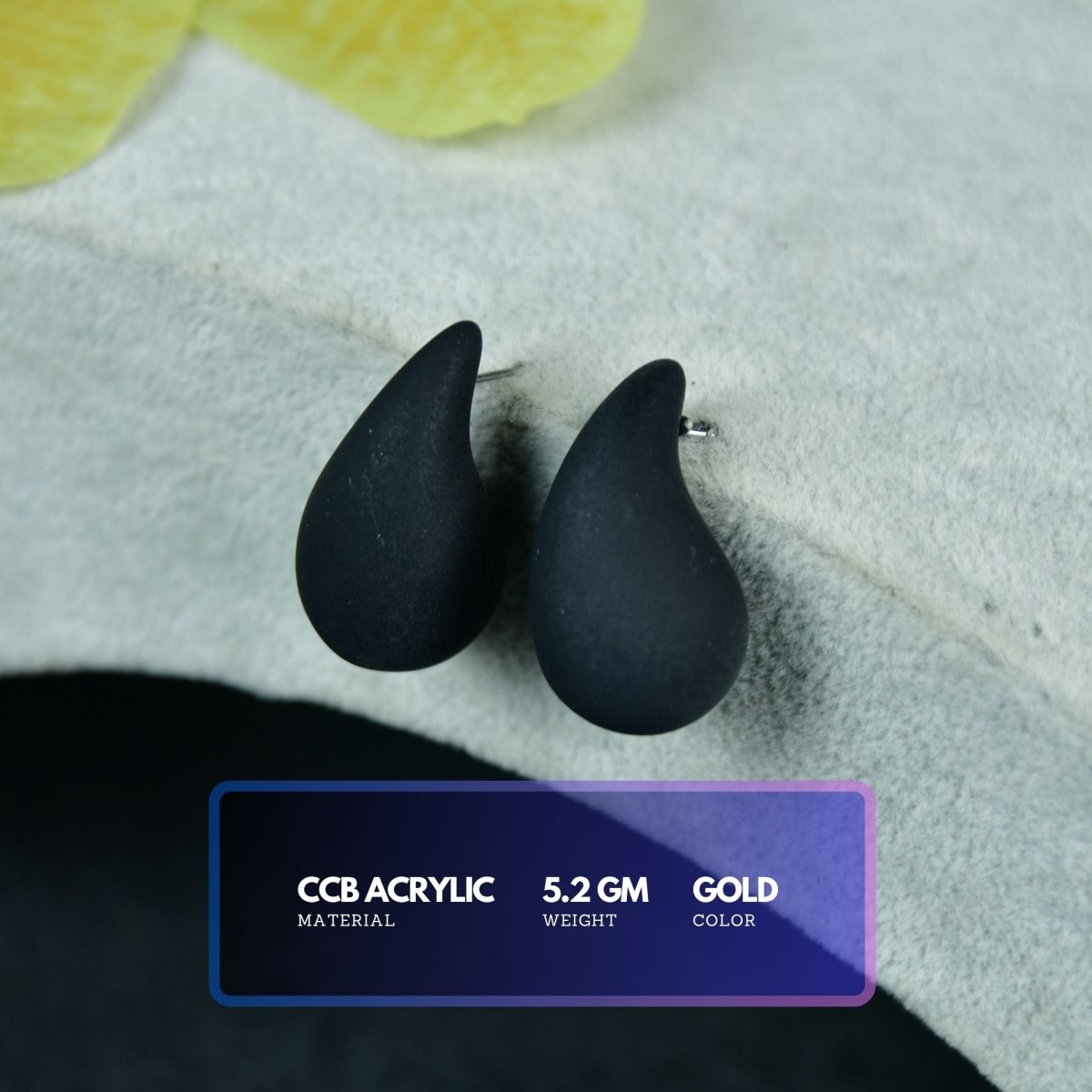 Sowpeace Black Teardrop CCB Earrings | Elegant One‑Size Lightweight Jewelry for Women & Daily Wear - Sowpeace - 