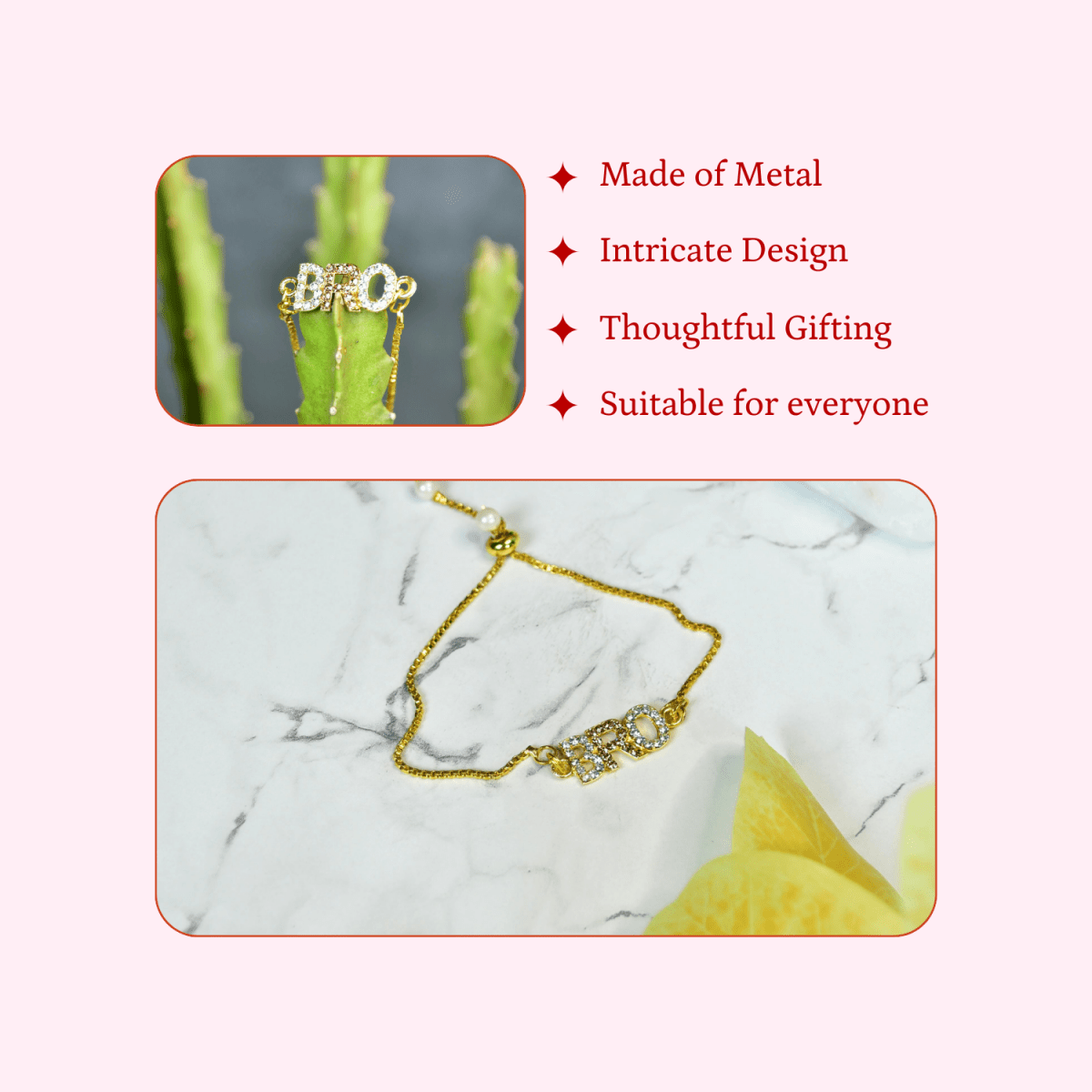 Sowpeace BRO Code Factor Bracelet | Stylish Stainless Steel One‑Size Adjustable Friendship Jewelry for Men & Women - Sowpeace - 