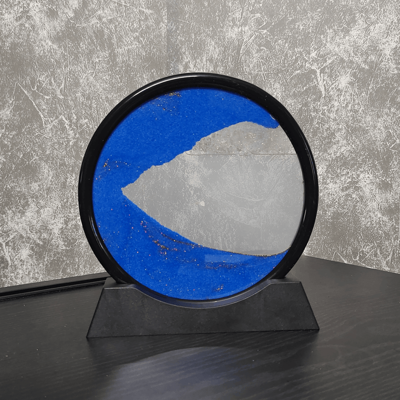 Sowpeace Circular Glass Sand Art | Elegant Moving Sand Sculpture for Modern Home Décor & Gifting – view 1
