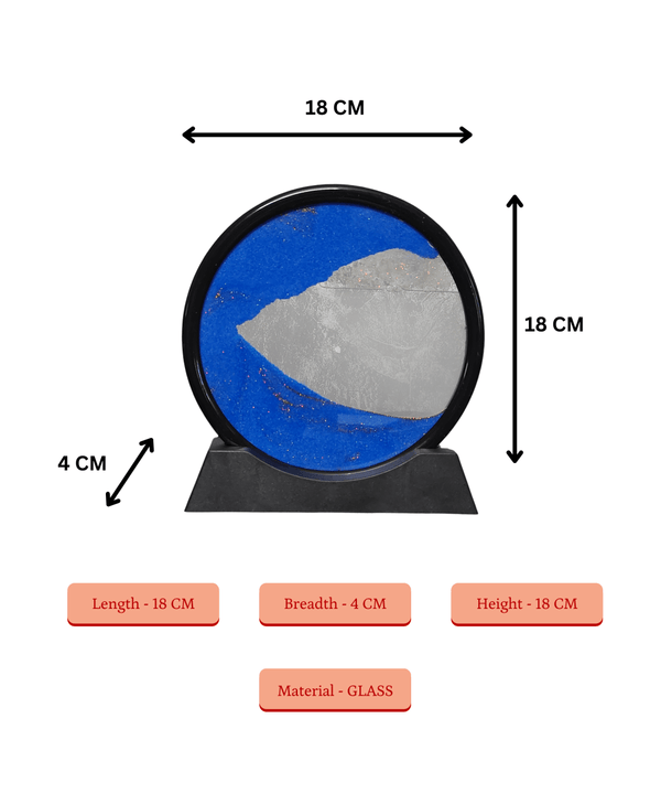 Sowpeace Circular Glass Sand Art | Elegant Moving Sand Sculpture for Modern Home Décor & Gifting — image 5