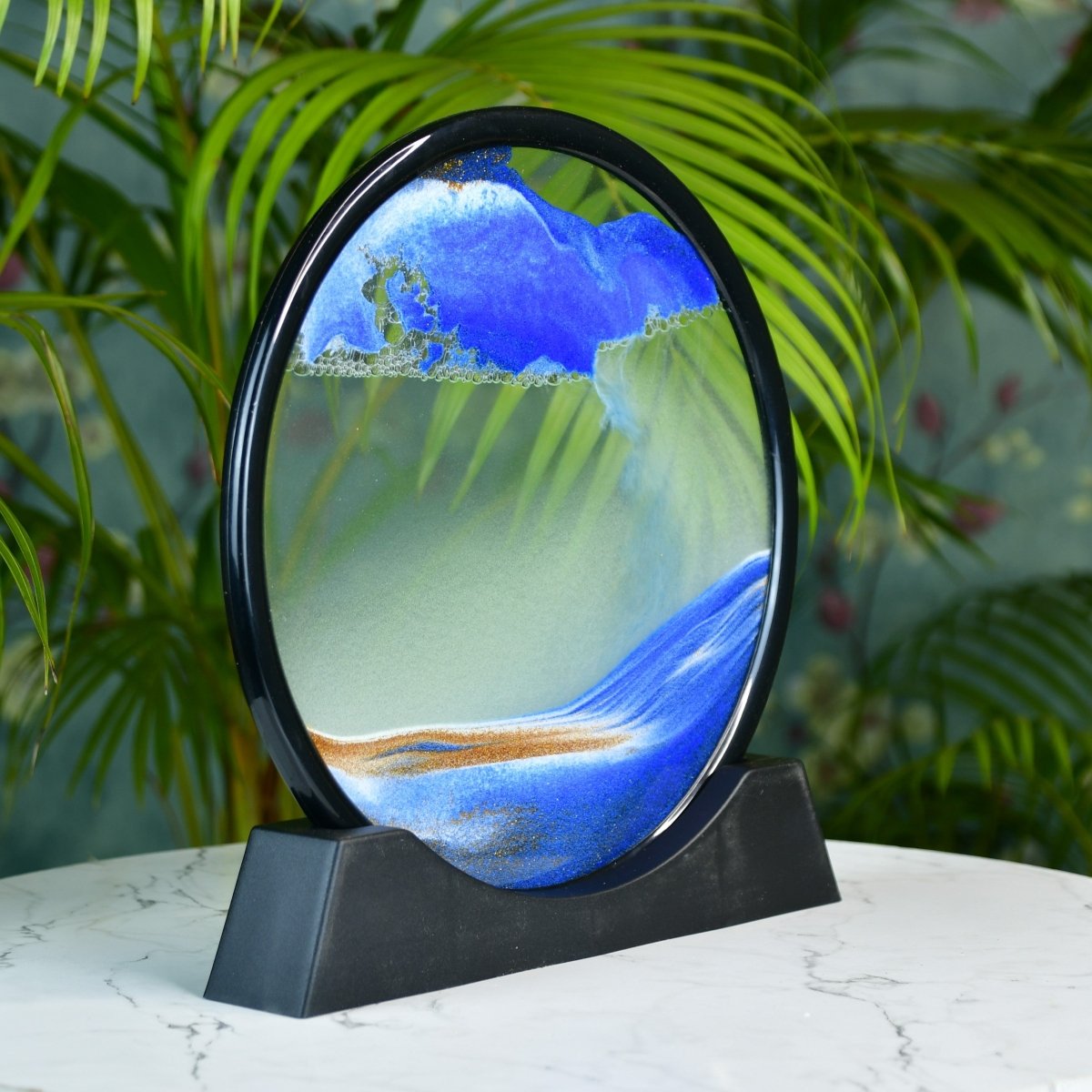 Sowpeace Circular Glass Sand Art – Elegant Moving Sand Sculpture for Trendy Home Decor & Gifts - Decor - Sowpeace - 