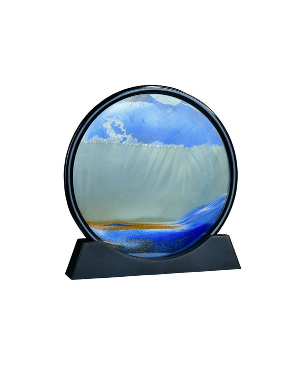Sowpeace Circular Glass Sand Art – Elegant Moving Sand Sculpture for Trendy Home Decor & Gifts — image 7