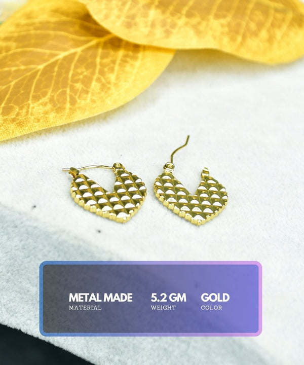Sowpeace Ear Cut Petals Gold Stainless Steel Earrings | Elegant One‑Size Lightweight Jewelry for Women & Daily Wear — image 2