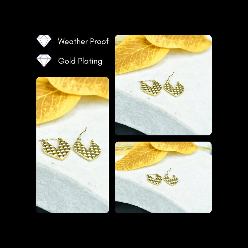 Sowpeace Ear Cut Petals Gold Stainless Steel Earrings | Elegant One‑Size Lightweight Jewelry for Women & Daily Wear – view 3