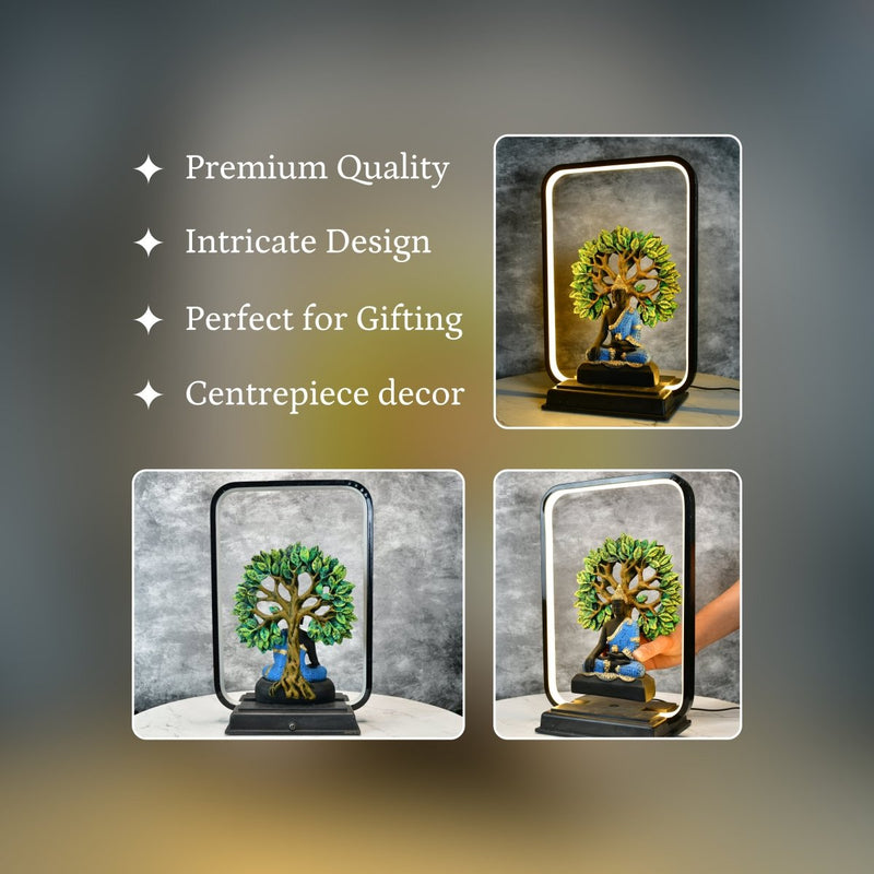 Sowpeace Enlightened Bodhi Glow Figurine | Elegant White Resin Spiritual Sculpture for Peaceful Home Décor & Gifting – view 3