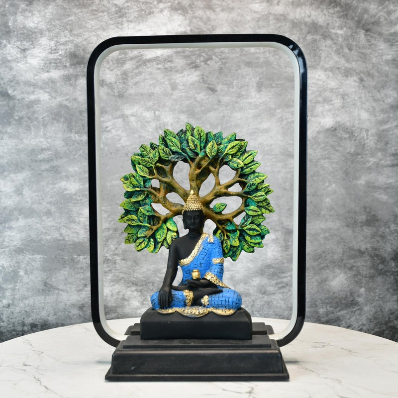 Sowpeace Enlightened Bodhi Glow Figurine | Elegant White Resin Spiritual Sculpture for Peaceful Home Décor & Gifting – view 1