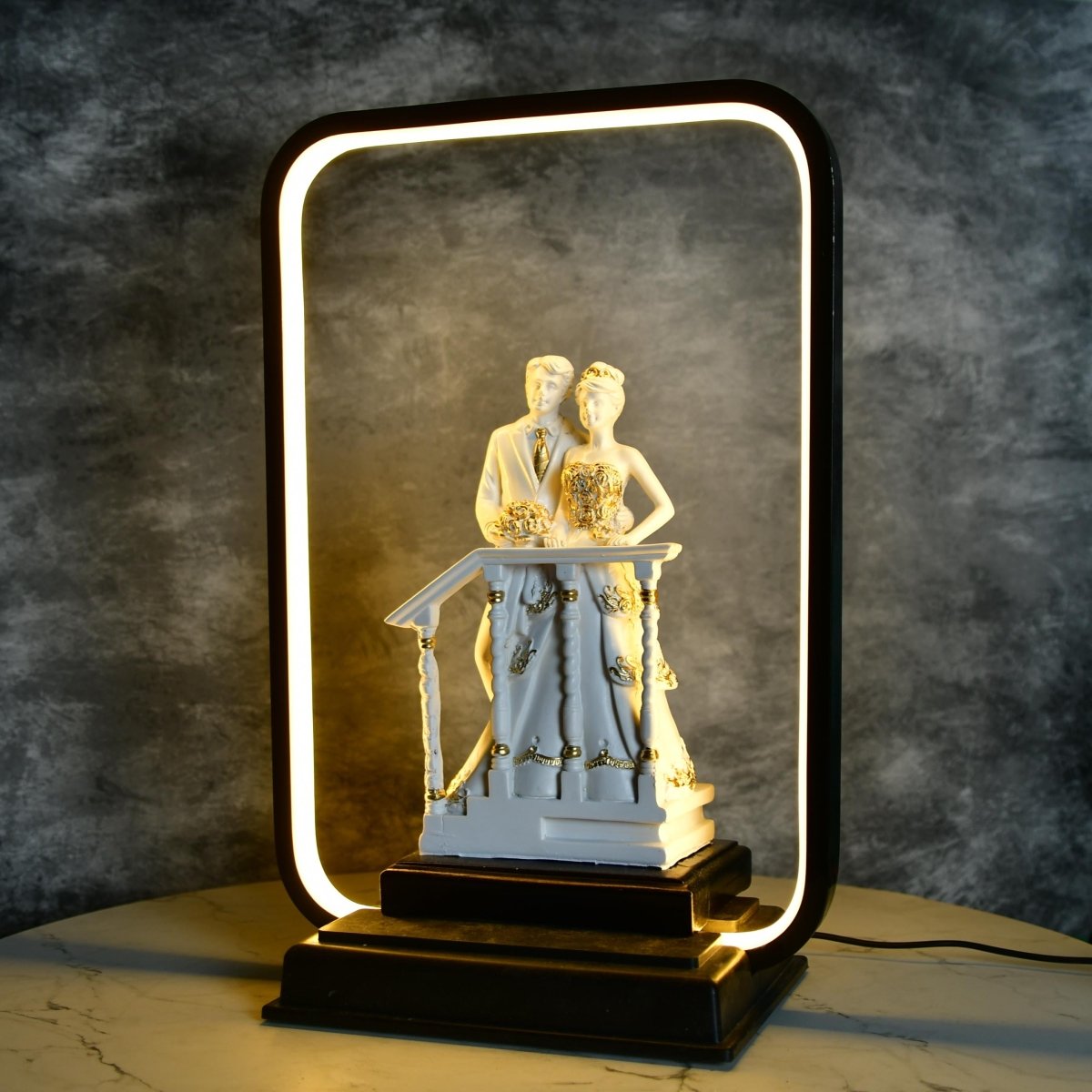 Sowpeace Eternal Bond Radiance Figurine | Elegant White Resin Decorative Sculpture for Home Décor & Gifting - Sowpeace - 