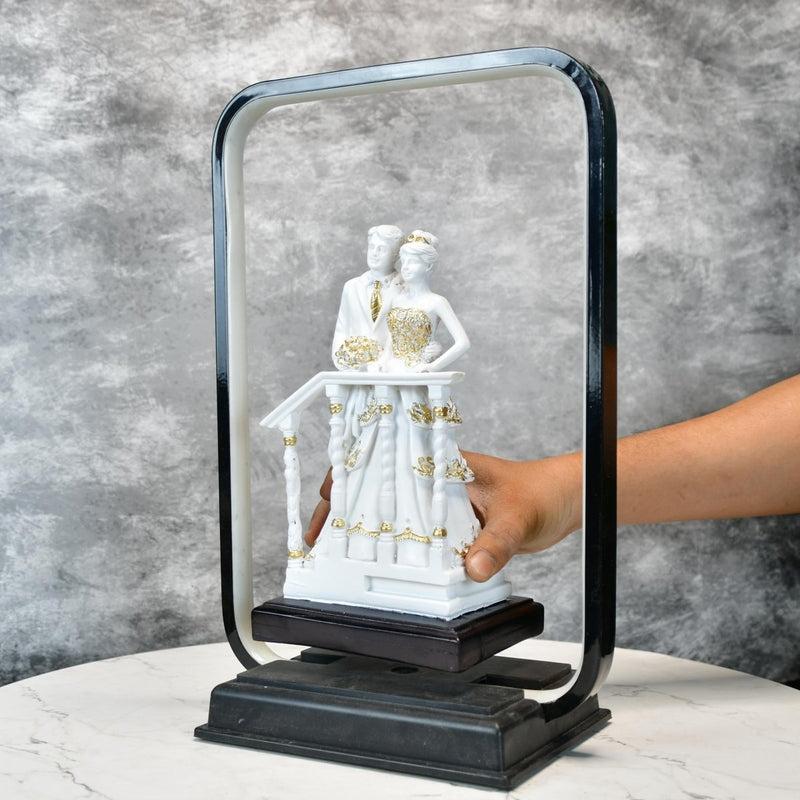 Sowpeace Eternal Bond Radiance Figurine | Elegant White Resin Decorative Sculpture for Home Décor & Gifting – view 4