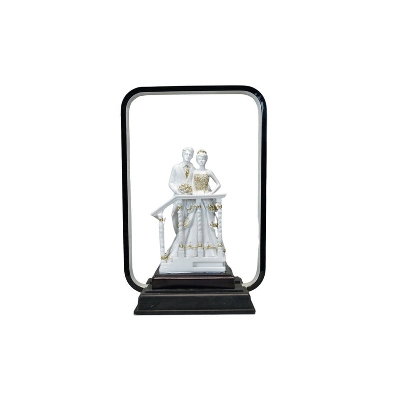 Sowpeace Eternal Bond Radiance Figurine | Elegant White Resin Decorative Sculpture for Home Décor & Gifting – view 7