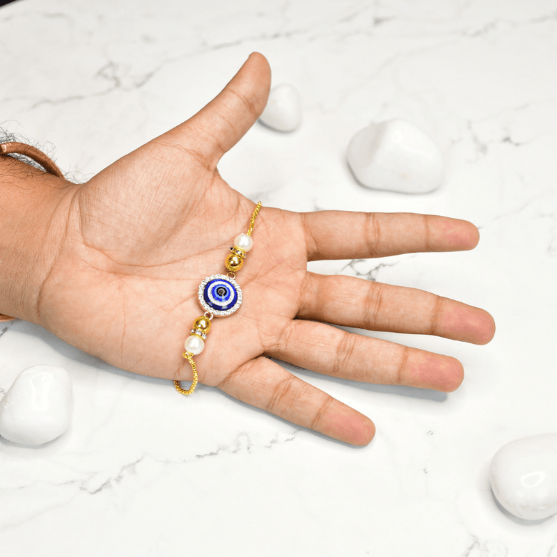 Sowpeace Evil Eye Luxe Bracelet | Stylish Stainless Steel One‑Size Adjustable Protective Jewelry for Women & Men – view 3