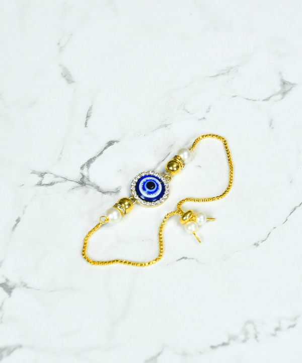Sowpeace Evil Eye Luxe Bracelet | Stylish Stainless Steel One‑Size Adjustable Protective Jewelry for Women & Men — main view
