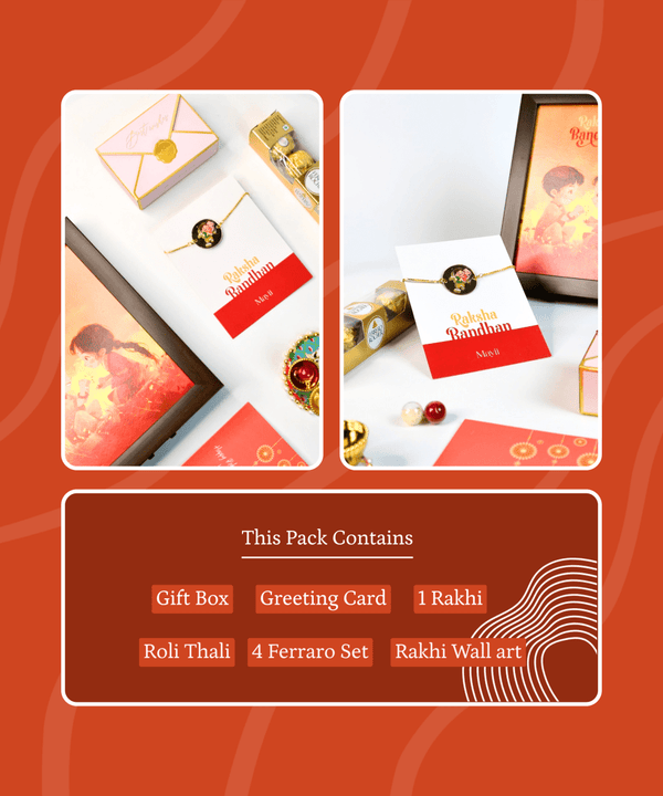 Sowpeace Exquisite Bhai Behen Rakhi Pack of 1 with Roli Chawal and Greeting card combo for Raksha Bandhan and Gifting — image 13