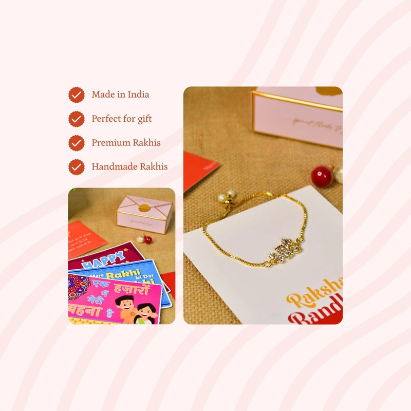 Sowpeace Exquisite BHAI Rakhi Pack of 1 with Roli Chawal and Greeting card combo for Raksha Bandhan and Gifting – view 6