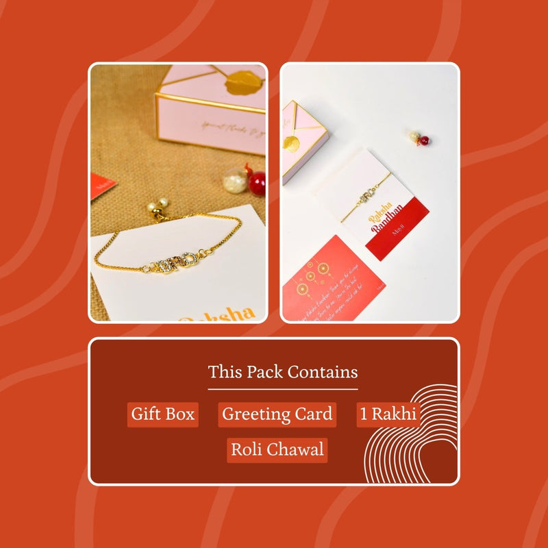 Sowpeace Exquisite BRO Rakhi Pack of 1 with Roli Chawal and Greeting card combo for Raksha Bandhan and Gifting – view 7