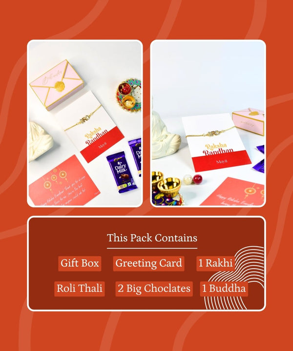 Sowpeace Exquisite BRO Rakhi Pack of 1 with Roli Chawal and Greeting card combo for Raksha Bandhan and Gifting — image 10