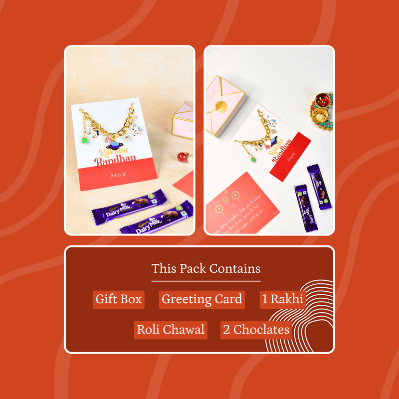 Sowpeace Exquisite Metal Abstract Rakhi Pack of 1 with Roli Chawal and Greeting card combo for Raksha Bandhan and Gifting – view 8