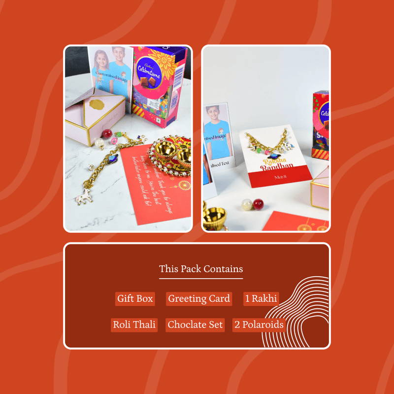 Sowpeace Exquisite Metal Abstract Rakhi Pack of 1 with Roli Chawal and Greeting card combo for Raksha Bandhan and Gifting – view 11