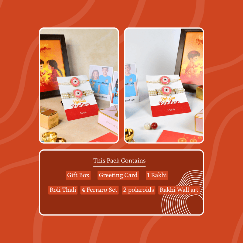 Sowpeace Exquisite Pink Circle Rakhi Pack of 2 with Roli Chawal and Greeting card combo for Raksha Bandhan and Gifting – view 13