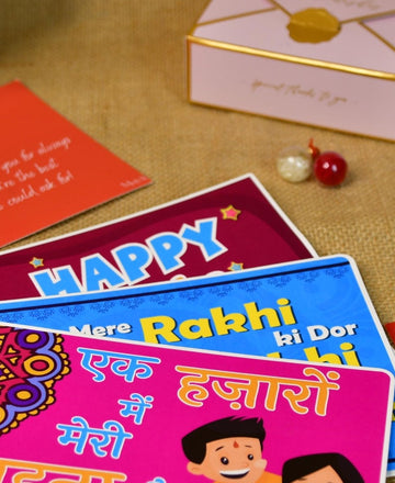 Sowpeace Exquisite Red Flower Rakhi Pack of 1 with Roli Chawal and Greeting card combo for Raksha Bandhan and Gifting — alternate view