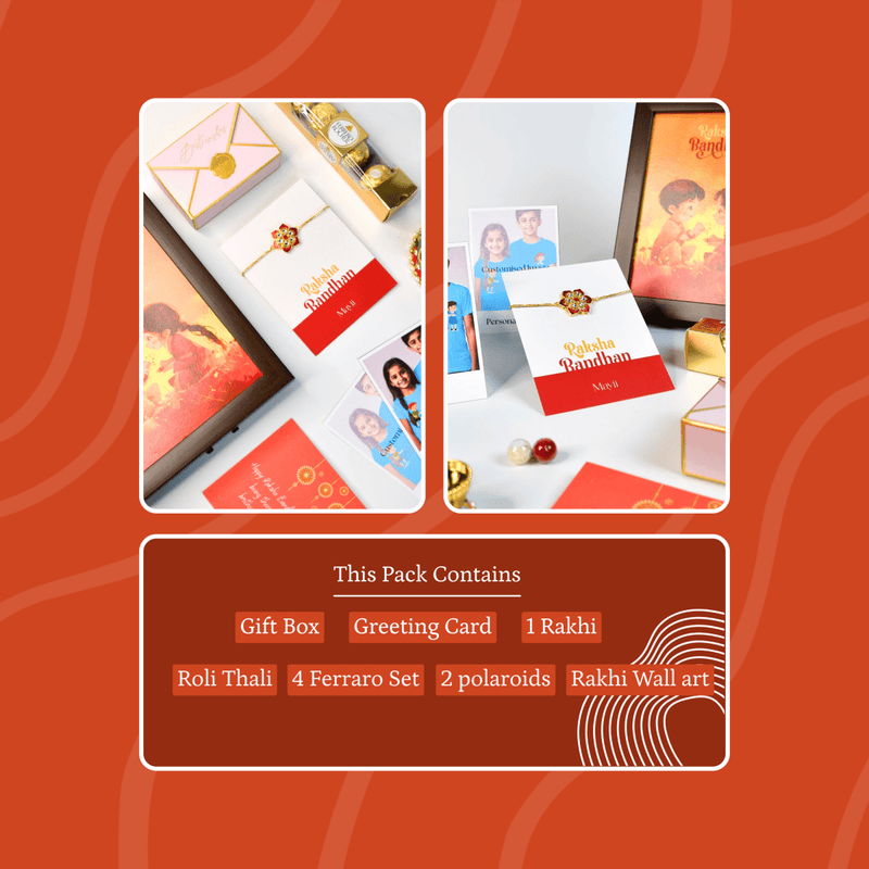 Sowpeace Exquisite Red Flower Rakhi Pack of 1 with Roli Chawal and Greeting card combo for Raksha Bandhan and Gifting – view 12