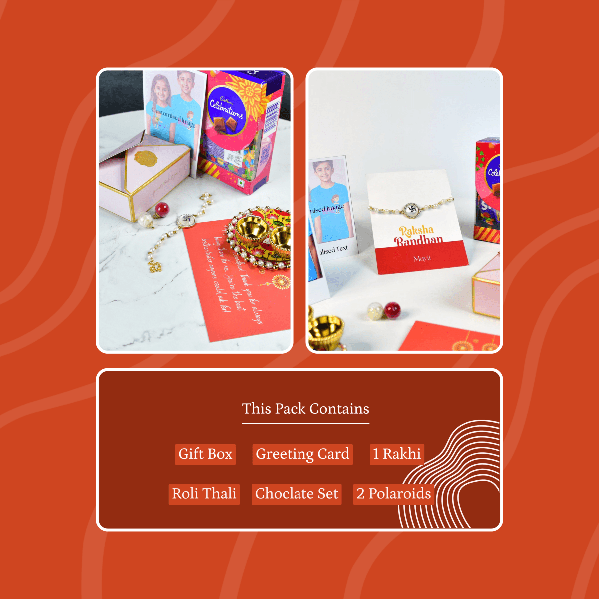 Sowpeace Exquisite Swastik Rakhi Pack of 1 with Roli Chawal and Greeting card combo for Raksha Bandhan and Gifting - Sowpeace - 