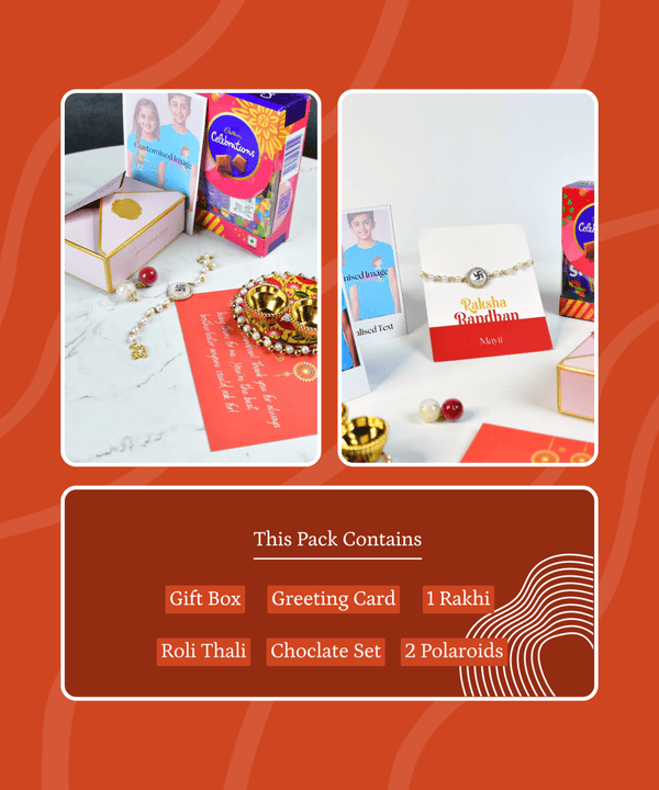 Sowpeace Exquisite Swastik Rakhi Pack of 1 with Roli Chawal and Greeting card combo for Raksha Bandhan and Gifting — image 12