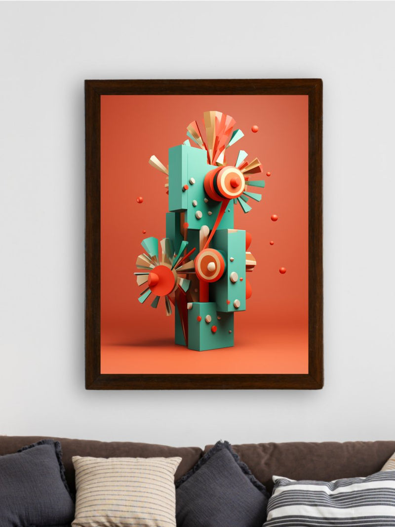 Sowpeace: Find Peace in Winter's Abstract Embrace – Premium Handcrafted Canvas Art for Stylish Winter Home Decor – view 3