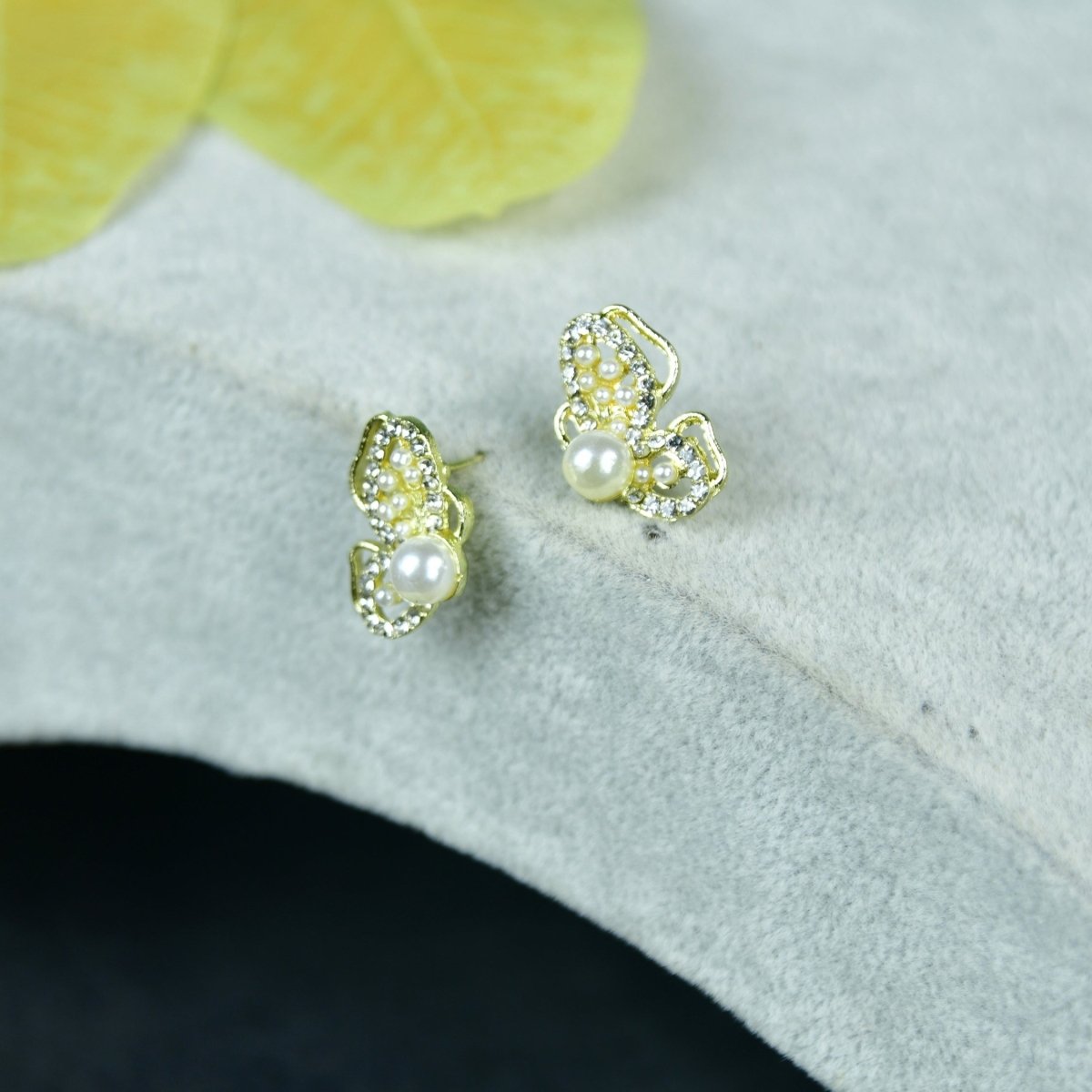 Sowpeace Floral Bead Gold Stainless Steel Earrings | Elegant One‑Size Lightweight Jewelry for Women & Daily Wear - Sowpeace - 