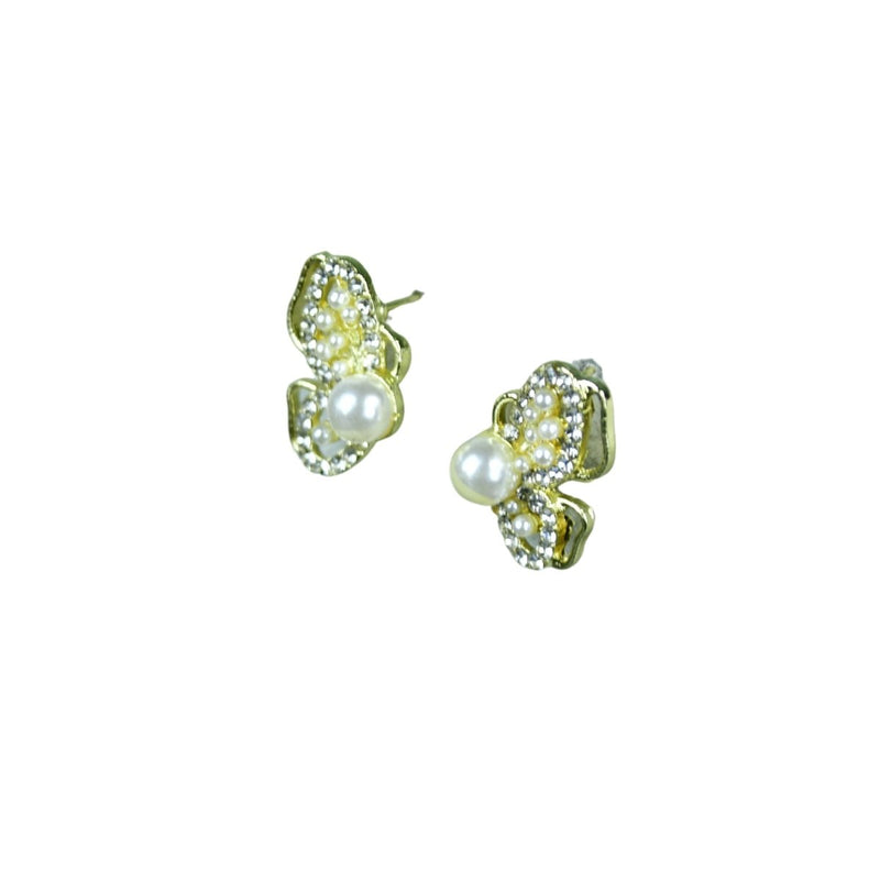 Sowpeace Floral Bead Gold Stainless Steel Earrings | Elegant One‑Size Lightweight Jewelry for Women & Daily Wear – view 6