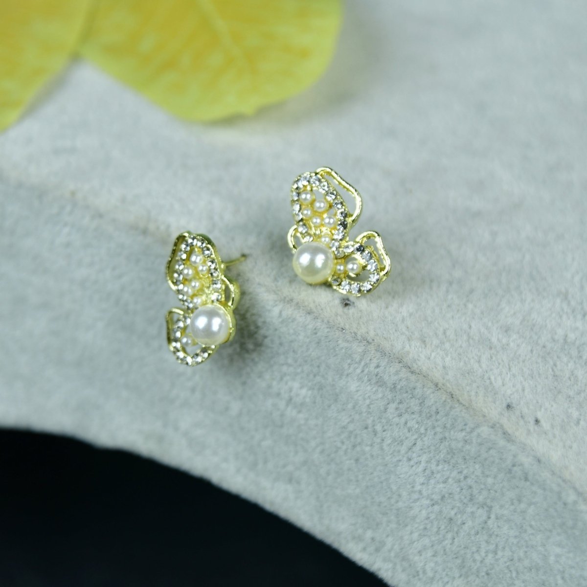 Sowpeace Floral Bead Gold Stainless Steel Earrings | Elegant One‑Size Lightweight Jewelry for Women & Daily Wear - Sowpeace - 