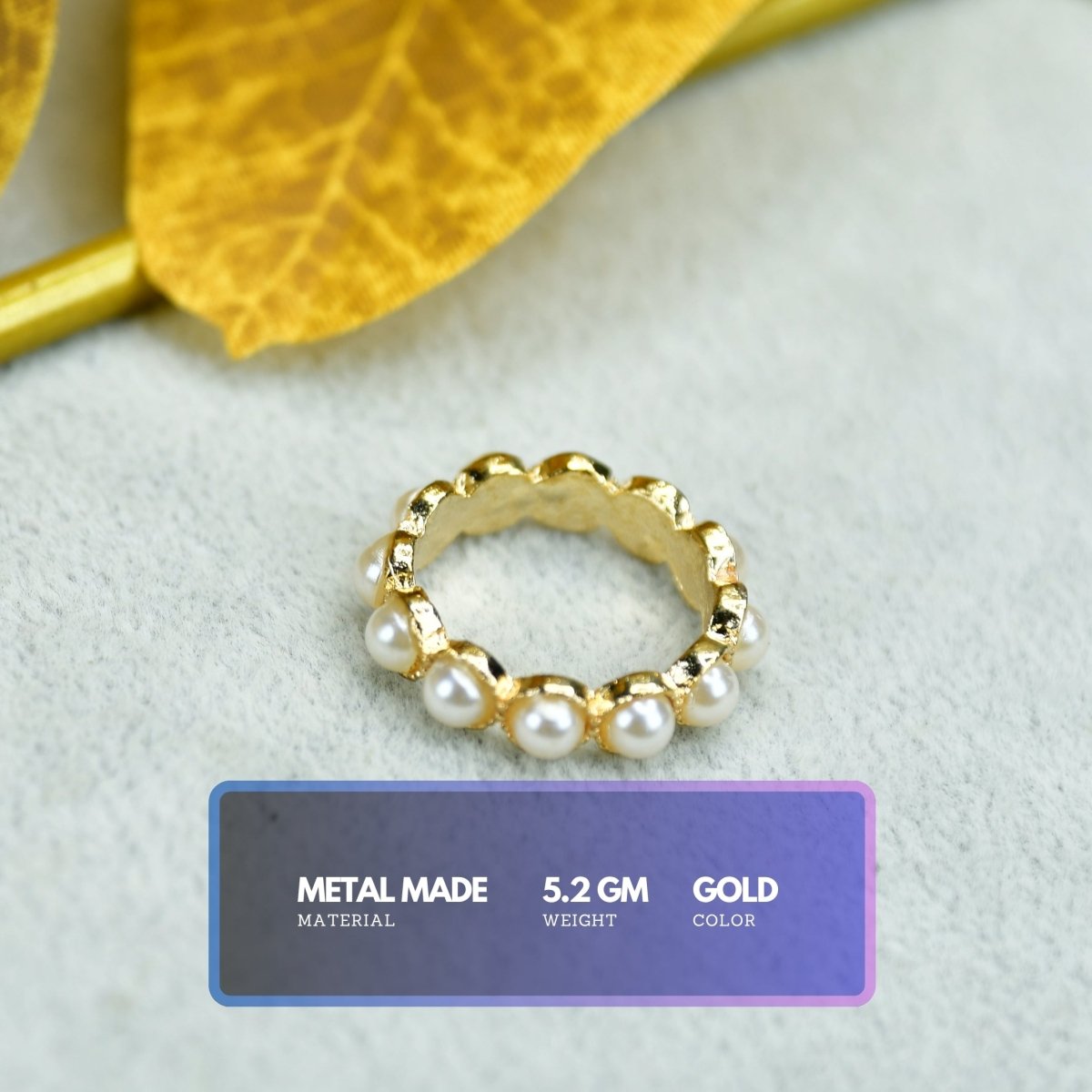 Sowpeace Gold Bead Ring Stainless Steel | Stylish One‑Size Adjustable Jewelry for Women & Men - Sowpeace - 