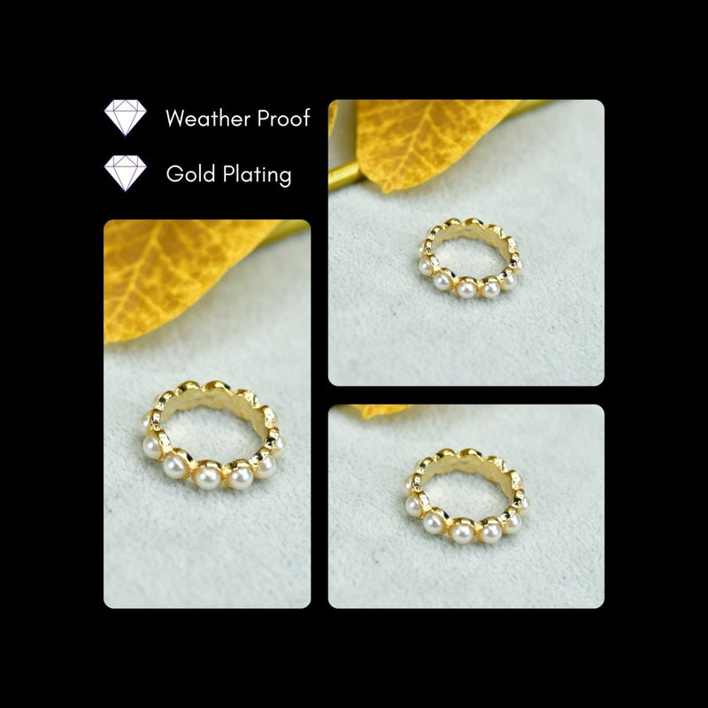 Sowpeace Gold Bead Ring Stainless Steel | Stylish One‑Size Adjustable Jewelry for Women & Men – view 4