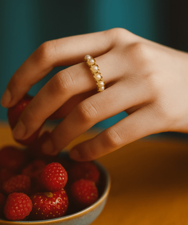 Sowpeace Gold Bead Ring Stainless Steel | Stylish One‑Size Adjustable Jewelry for Women & Men — image 2