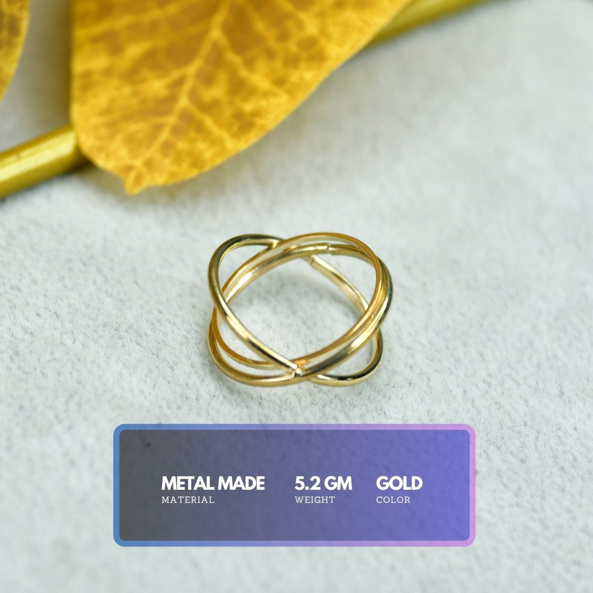 Sowpeace Gold Orbit Line Ring Stainless Steel | Elegant One‑Size Adjustable Jewelry for Women & Men - Sowpeace - 