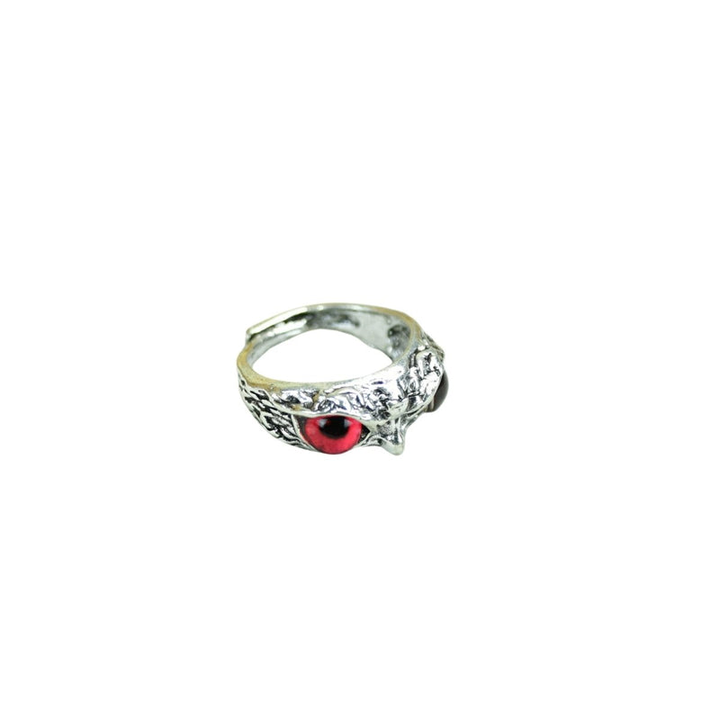Sowpeace Gold Red Eyed Owl Ring Stainless Steel | Bold One‑Size Adjustable Statement Jewelry for Women & Men – view 5