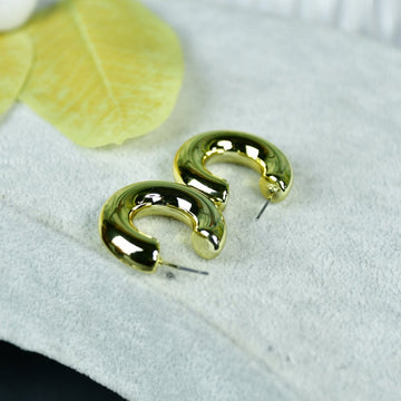 Sowpeace Golden 3/4 Round CCB Earrings | Stylish One‑Size Lightweight Jewelry for Women & Daily Wear - Sowpeace - 
